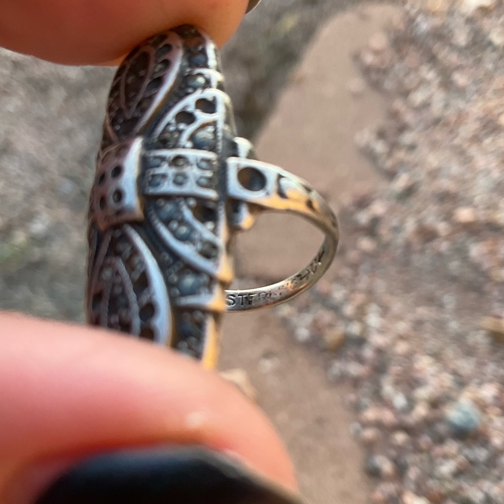 Sterling Silver Filigree Ring - Picture 4 of 6